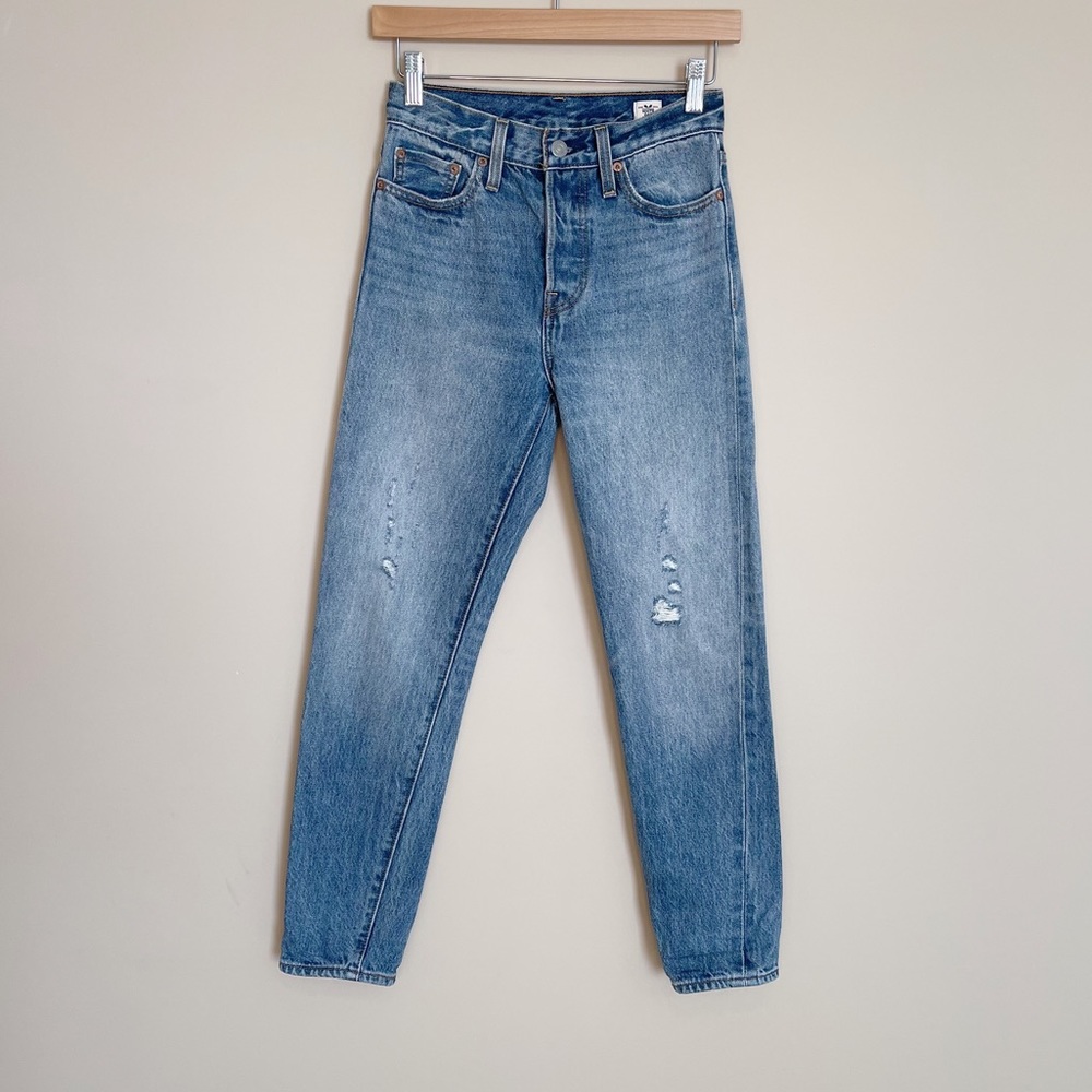 Levi's Foothills Distressed High Rise Wedgie Icon Straight Jeans Size 24